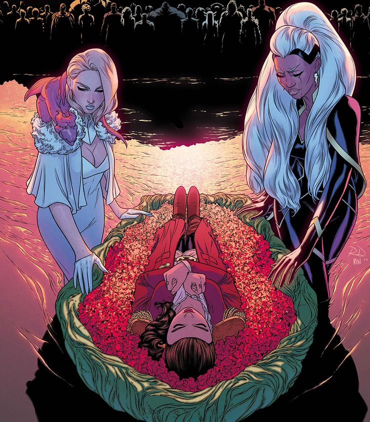 Emma and Ororo mourn Kitty's death