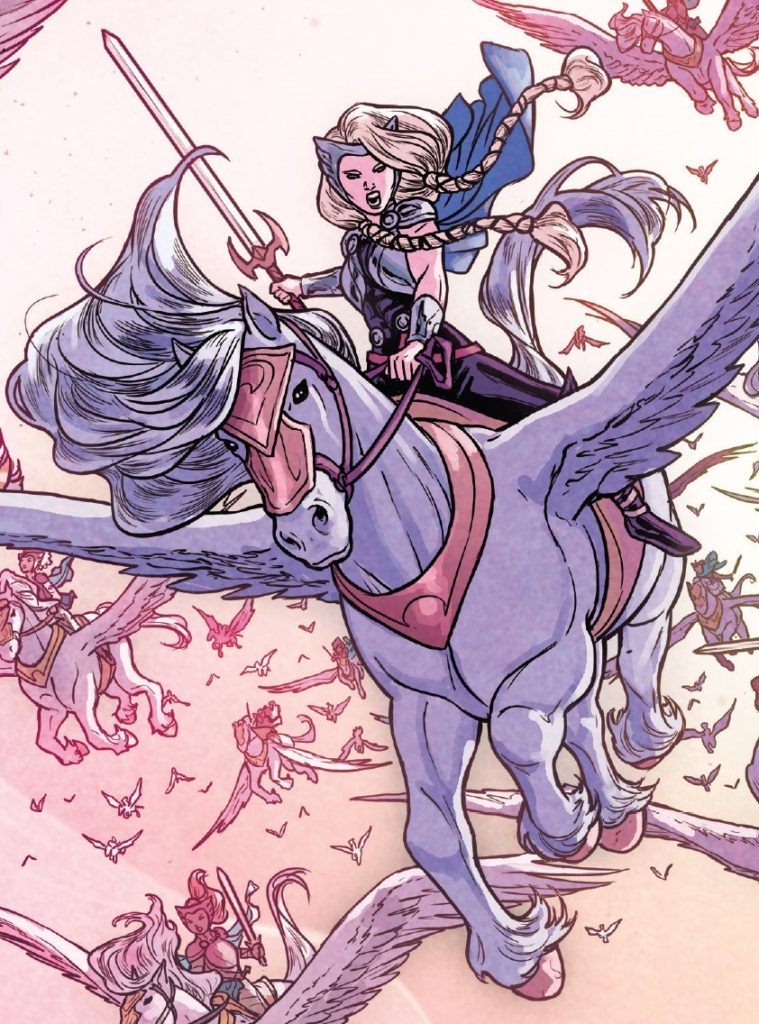 Valkyrie rides Aragorn